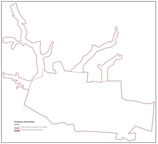 Границы муниципального образования    Рисунок 1 – Существующие границы муниципального образования «поселок